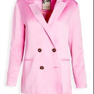 Scotch & Soda | Pink Satin Double Breasted Blazer | Size Small